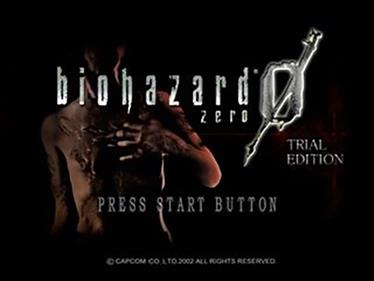 Biohazard 0 (Trial Edition) - Screenshot - Game Title Image