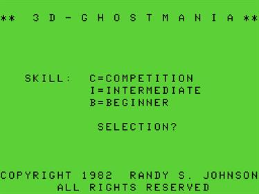 3D-Ghostmania - Screenshot - Game Title Image