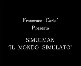 Simulman 4: Il Mondo Simulato - Screenshot - Game Title Image