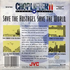 Choplifter II: Rescue Survive - Box - Back Image