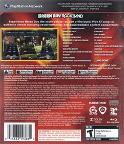 Green Day: Rock Band - Box - Back Image