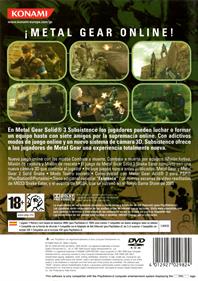Metal Gear Solid 3: Subsistence - Box - Back Image