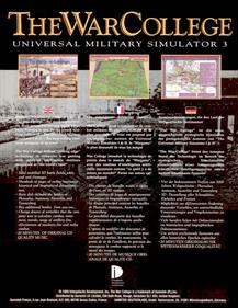 The War College: Universal Military Simulator 3 - Box - Back Image