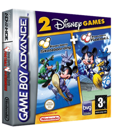 2 Disney Games: Disney Sports: Football & Disney Sports: Skateboarding - Box - 3D Image