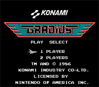 Gradius - Screenshot - Game Title Image