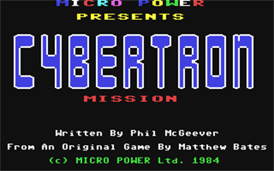 Cybertron Mission - Screenshot - Game Title Image