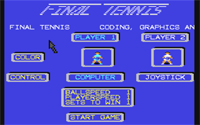 Final Tennis - Screenshot - Game Title Image