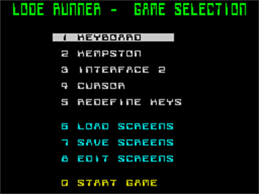 Lode Runner - Screenshot - Game Select Image
