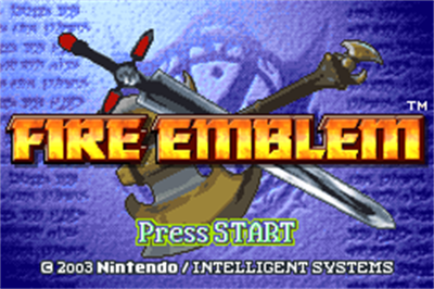 Fire Emblem - Screenshot - Game Title Image