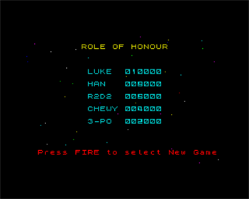 Death Star Interceptor - Screenshot - High Scores Image