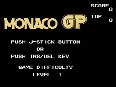 Monaco GP - Screenshot - Game Title Image