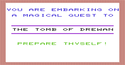 The Tomb of Drewan - Screenshot - Game Title Image