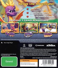 Spyro Reignited Trilogy - Box - Back Image