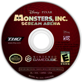 Monsters Inc.: Scream Arena - Disc Image