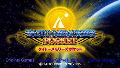 Taito Memories Pocket  - Screenshot - Game Title Image