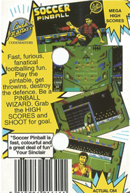 Soccer Pinball - Box - Back Image