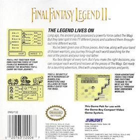 Final Fantasy Legend II - Box - Back Image