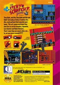 The Itchy & Scratchy Game - Box - Back Image
