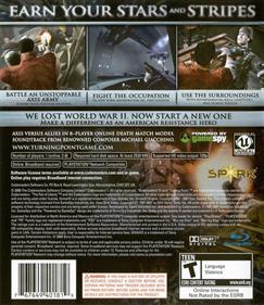 Turning Point: Fall of Liberty - Box - Back Image