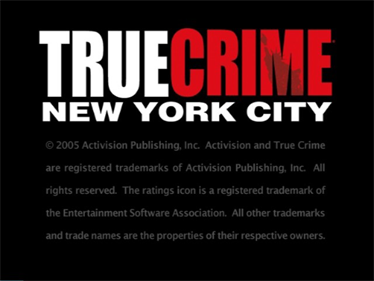 True Crime: New York City - Screenshot - Game Title Image
