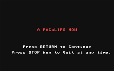 A-PACaLIPS Now - Screenshot - Game Title Image