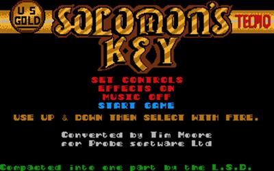 Solomon's Key - Screenshot - Game Title Image