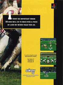 NFL GameDay 98 - Advertisement Flyer - Front Image