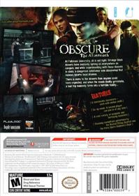 ObsCure: The Aftermath - Box - Back Image