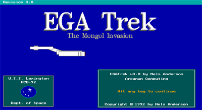 EGA Trek - Screenshot - Game Title Image