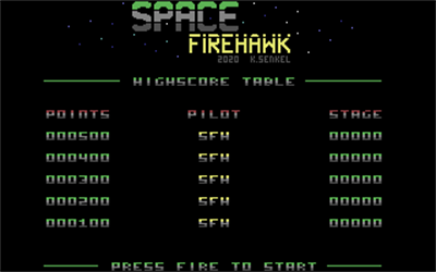 Space Firehawk - Screenshot - High Scores Image