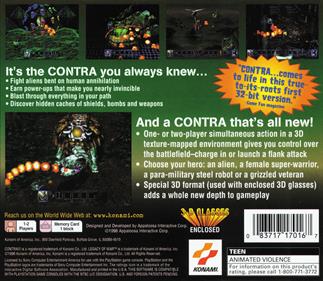 Contra: Legacy of War - Box - Back Image