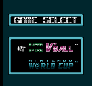 Super Spike V'Ball / Nintendo World Cup - Screenshot - Game Select Image