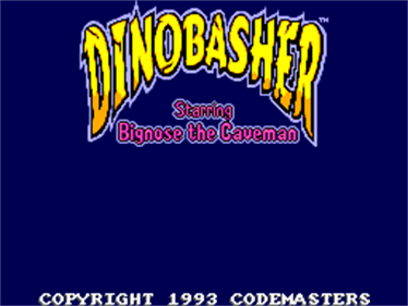 Dinobasher: Starring Bignose the Caveman - Screenshot - Game Title Image
