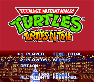 Teenage Mutant Ninja Turtles IV: Turtles in Time - Screenshot - Game Title Image