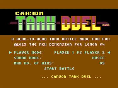 Canyon Tank Duel - Screenshot - Game Title Image