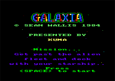Galaxia - Screenshot - Game Title Image