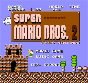 Super Mario Bros. 2j - Screenshot - Game Title Image