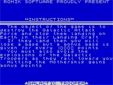 Galactic Trooper - Screenshot - Game Title Image