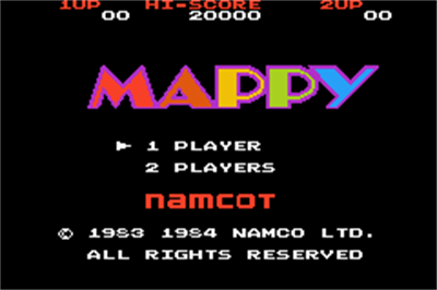Famicom Mini: Mappy - Screenshot - Game Title Image