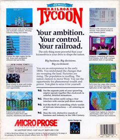 Sid Meier's Railroad Tycoon - Box - Back Image
