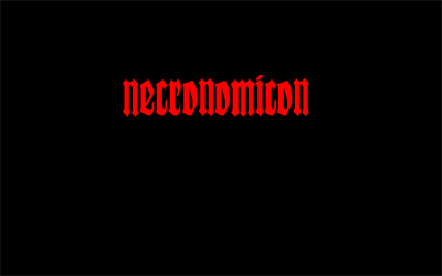 Necronomicon - Screenshot - Game Title Image