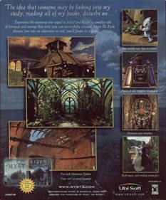 Myst III: Exile - Box - Back Image