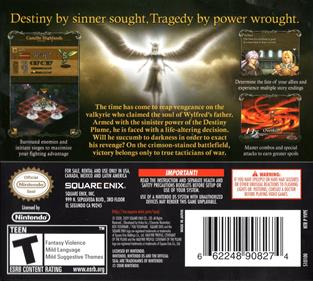 Valkyrie Profile: Covenant of the Plume - Box - Back Image