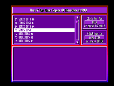 17 Bit: Collection for Amiga CDTV - Screenshot - Game Select Image
