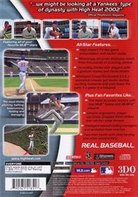 High Heat Major League Baseball 2002 - Box - Back Image