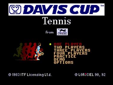 The Davis Cup Tennis - Screenshot - Game Select Image