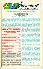Galactic Empire - Box - Back Image