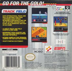 ESPN International Track & Field - Box - Back Image