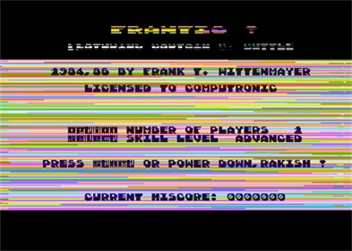 Frantic! - Screenshot - Game Title Image