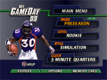 NFL Gameday 99 Sony Playstation